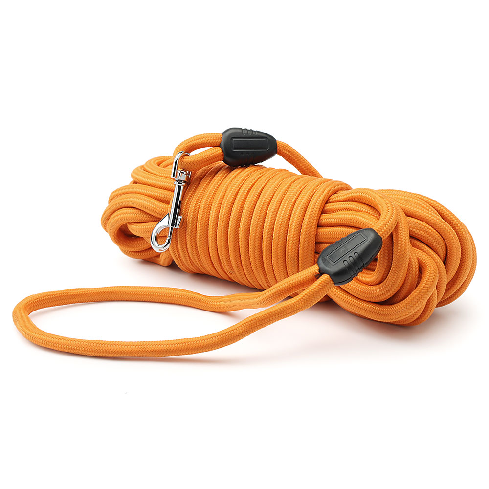 Long Rope Dog Leash, 5M/10M/15M Multi-Functional Dog Tie-Out Check Cord Long Training Lead for Outdoor Walking, Camping, Running