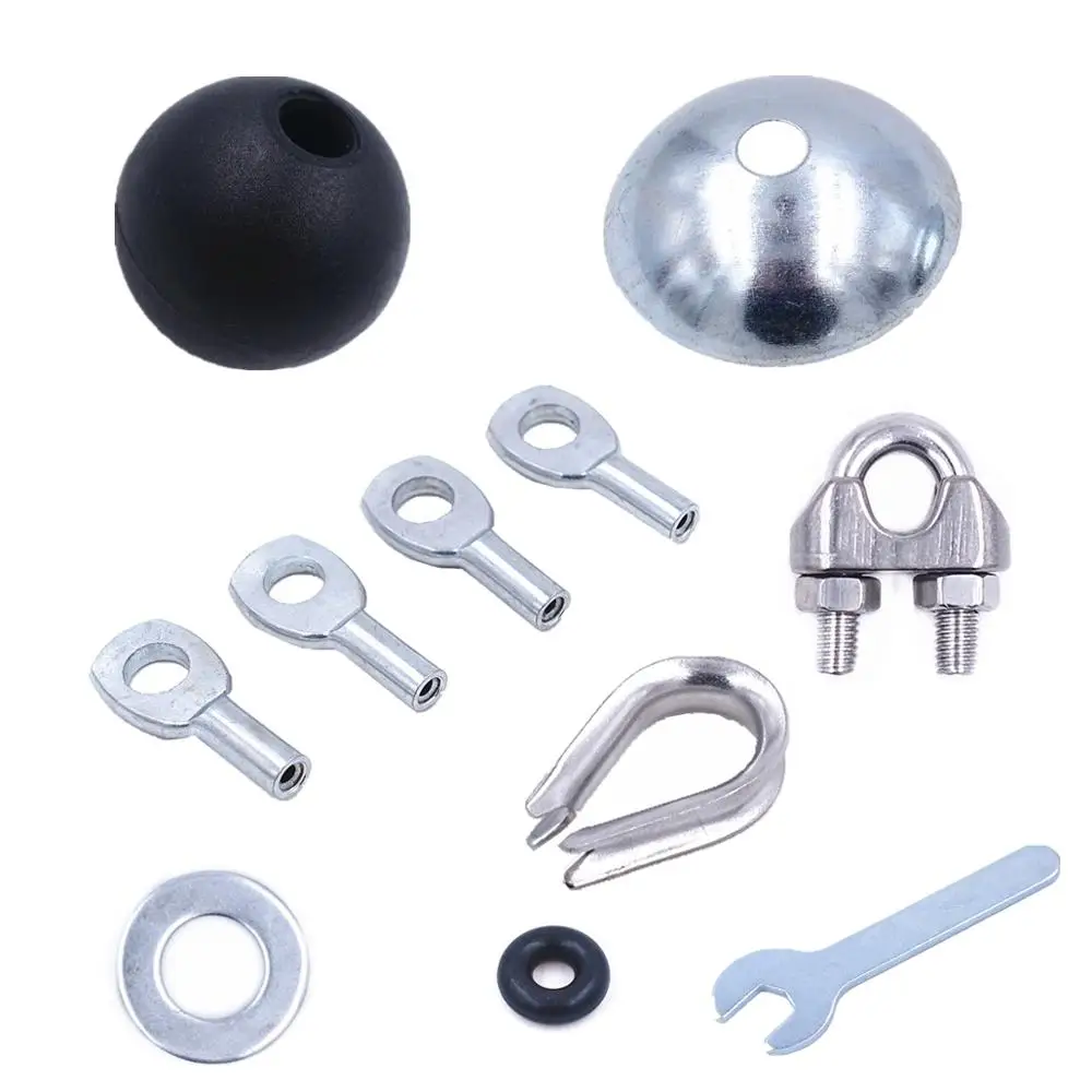 Pulley Home Gym Equipment Replacement Stopper Ball for Cable Gyms Steel Wire Accessories Joints Metal Limit Ball Hollow Screw