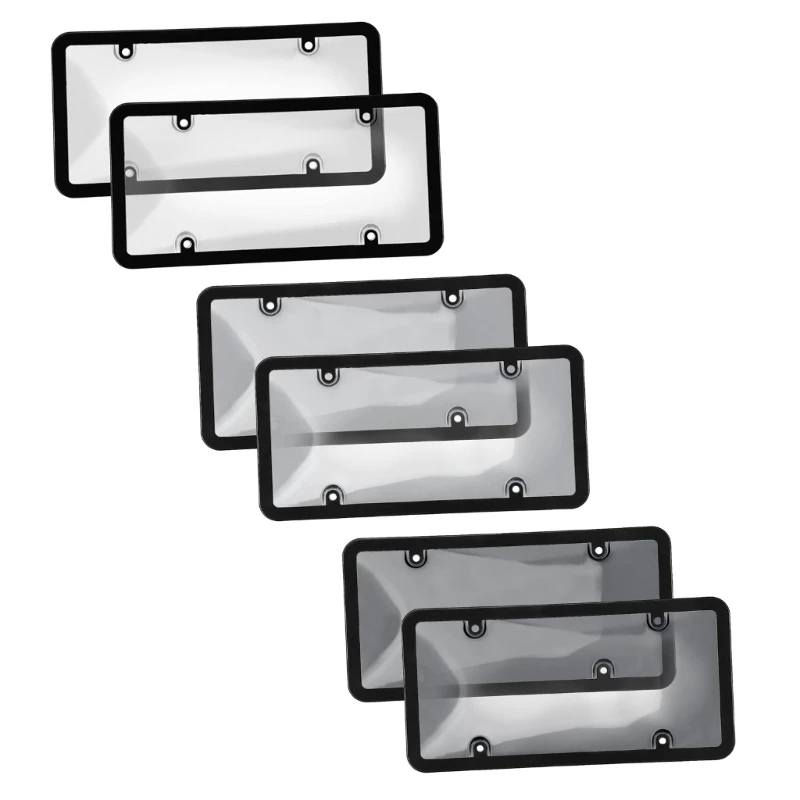 2pcs Universal Car new License Plate 2025 Frame Transparent TagsFrame Cover Shield Waterproof License Protector Cover Accessories