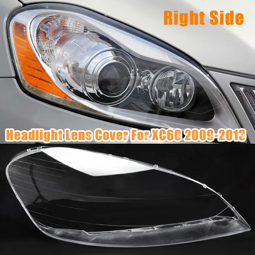 Car Headlight Lens Cover Front Headlight Lampshade Lamp Shell For Volvo XC60 2009 2010 2012 2013