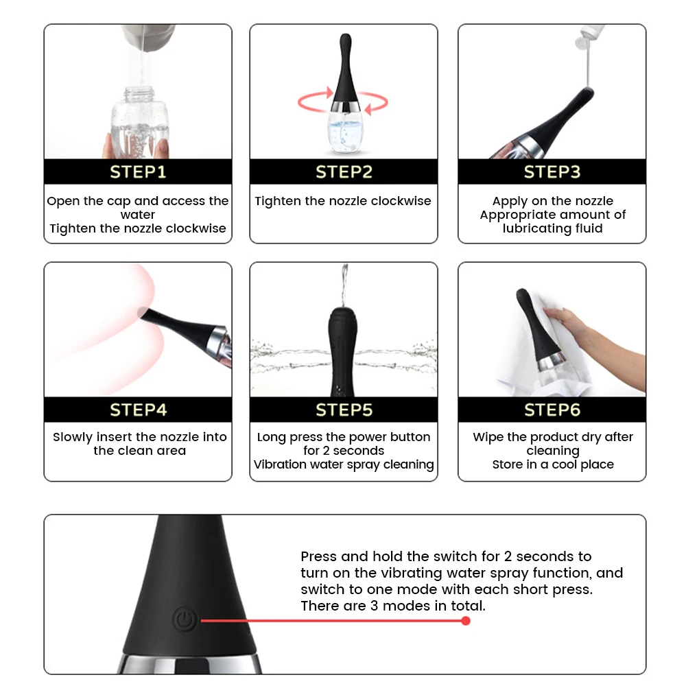 Electric Silicone Anal Cleaning Container Vagina Douche Cleaner Enema Bulb Syringe Health Hygiene Sex Woman Man 666 666