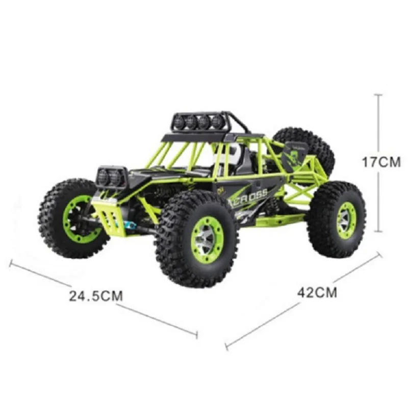 WLtoys 2.4G 12428 1/12 4WD RC Racing Car High Speed Off-Road Remote Control Alloy Climbing Truck With LED Light Toys Kids Gift