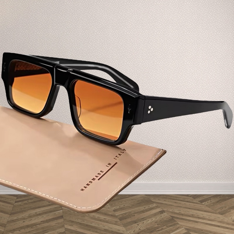 Handmade sunglasses Luxury brand design DEVOTO 52-18 Square Acetate Men Women Top Quality Eyewear Outdoor UV400 Protection in Italy IVSTA