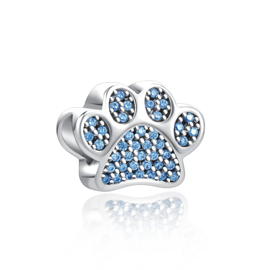 2023 New Wine Cup Daisy Blue Dog Paw Diy Bead For Original 925 Sterling Silver Bracelet Necklace For Women Jewelry
