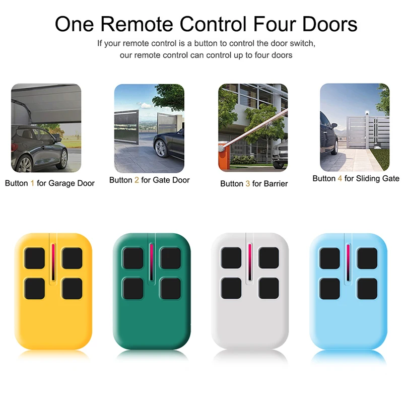 4 2025 in 1 280MHz-868MHz MultiFrequency Garage Door Remote Control Gate Opener Duplicator Code new Grabber Handheld Transmitter Keychain