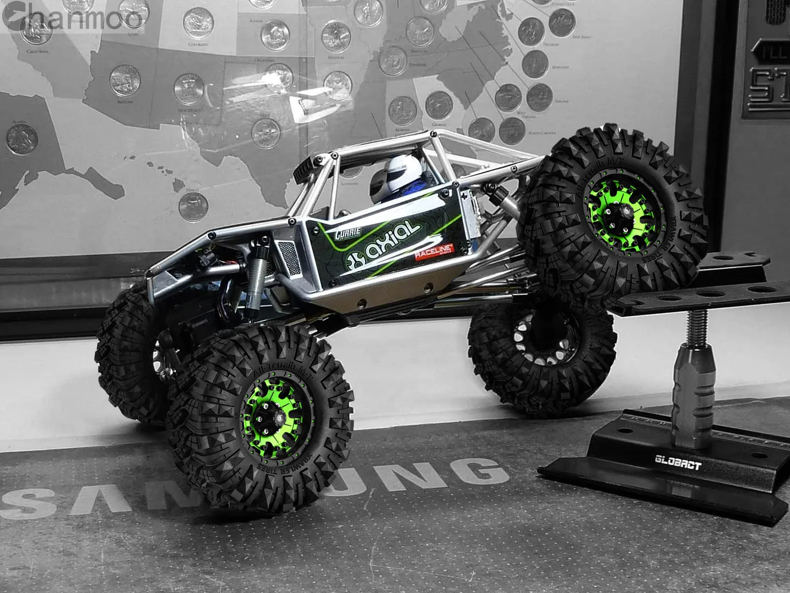 Chanmoo 1.9 Rubber Tires 110mm Wheel Tyres for 1/10 RC Crawler Car Axial SCX10 II III 90046 Traxxas TRX4 4WD D90 Redcat Gen8