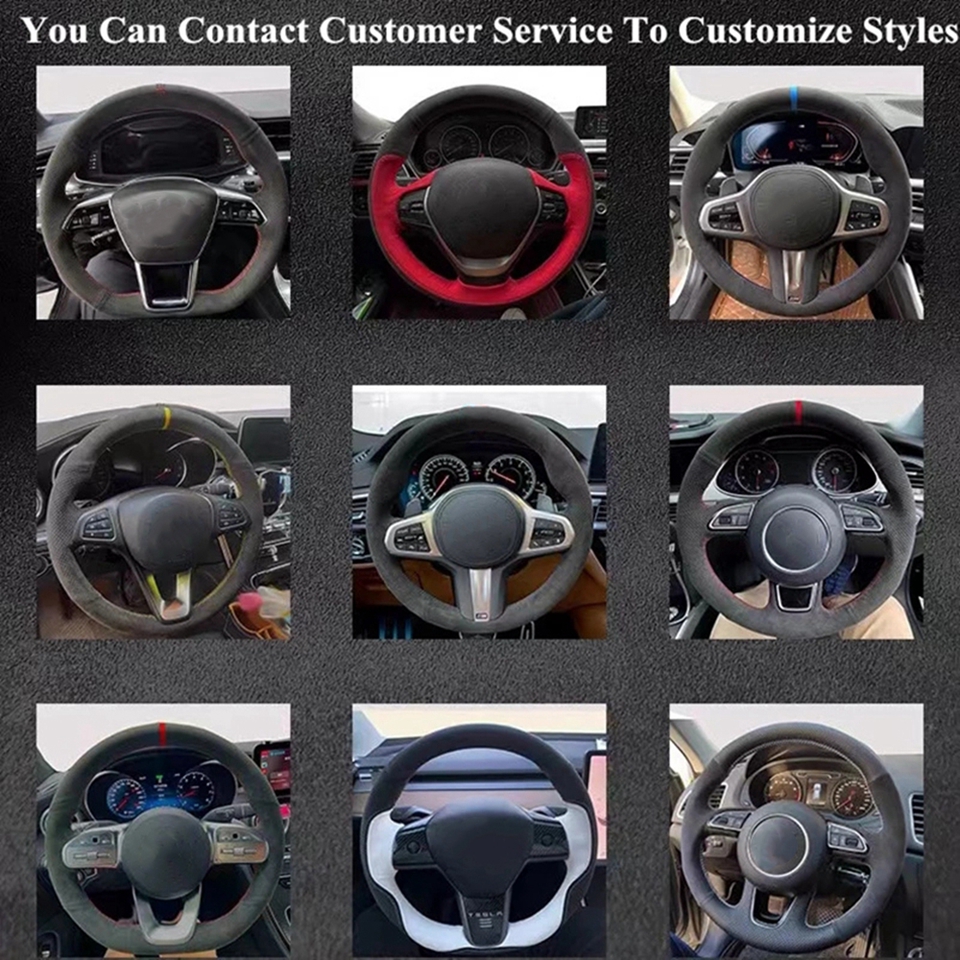 Braid Car Steering Wheel Cover Wrap Anti-Slip Suede For F87 M2 F80 M3 F85 X5 M F86 F33 F82 M4 M5 F12 F13 M6 X6 M F30M Sport b5f2a 5 7192f