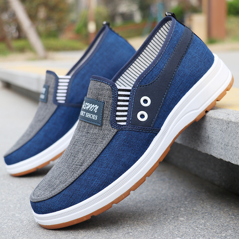 Mens Casual Shoes on Canvas Fashion Sneakers Breathable Summer Walking Loafers Non Slip Comfortable Youth Skate Flats bd93f