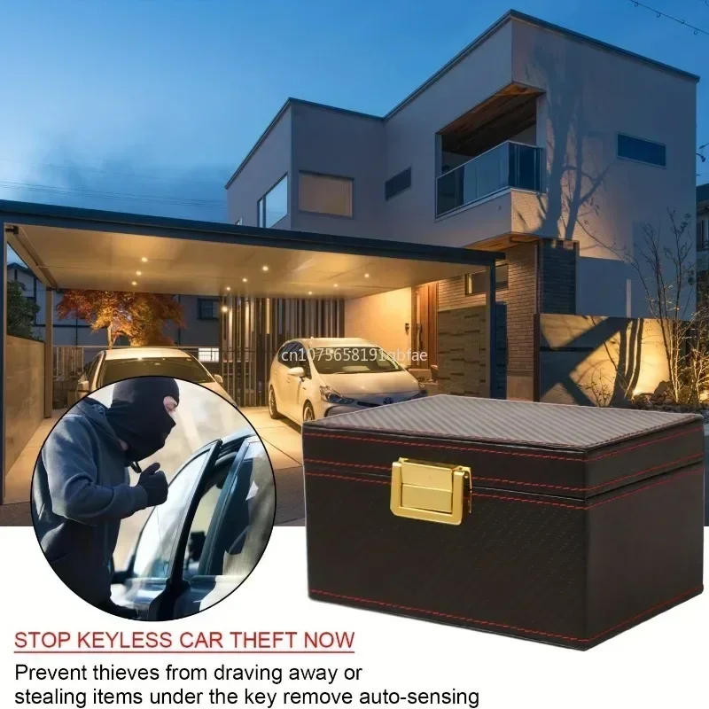 Storage Box Car Key Box High Capacity RFID Signal Shielding Box for Car Keys Anti-theft Car Keychain Protector Safe