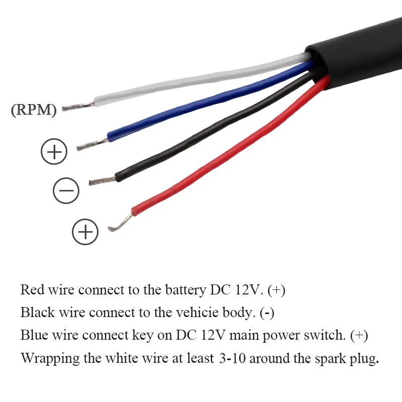 Motorcycles water temperature VoltageTime RPM Tachometer Norxi Mini 4 in 1 LED Digital Display Quad meter