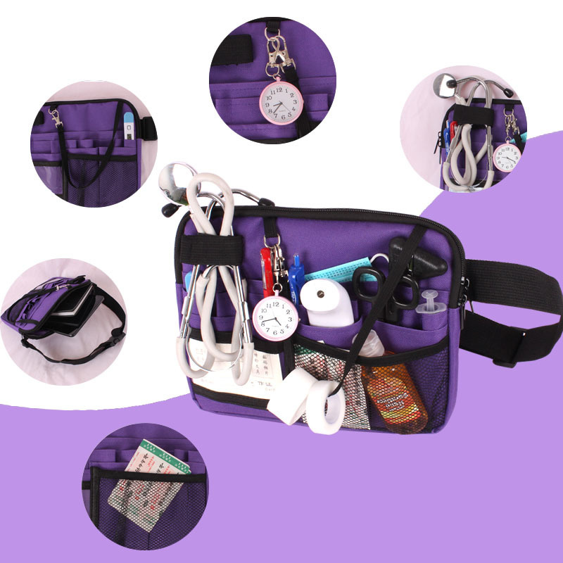 Nurse Fanny Pack Multi Pocket Waist Organizer Belt with Adjustable Waist Strap Nurse Waist Pouch Organizer Pouch Portable Medica