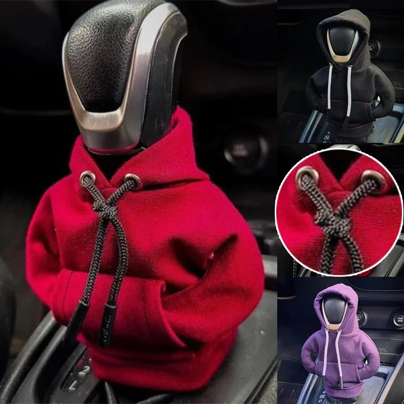 Universal Hoodie Car Gear Car Shift Lever Cover Change Lever Sweatshirt Gearshift Cover Hoodie Gear Knob Sweater Car Decorations