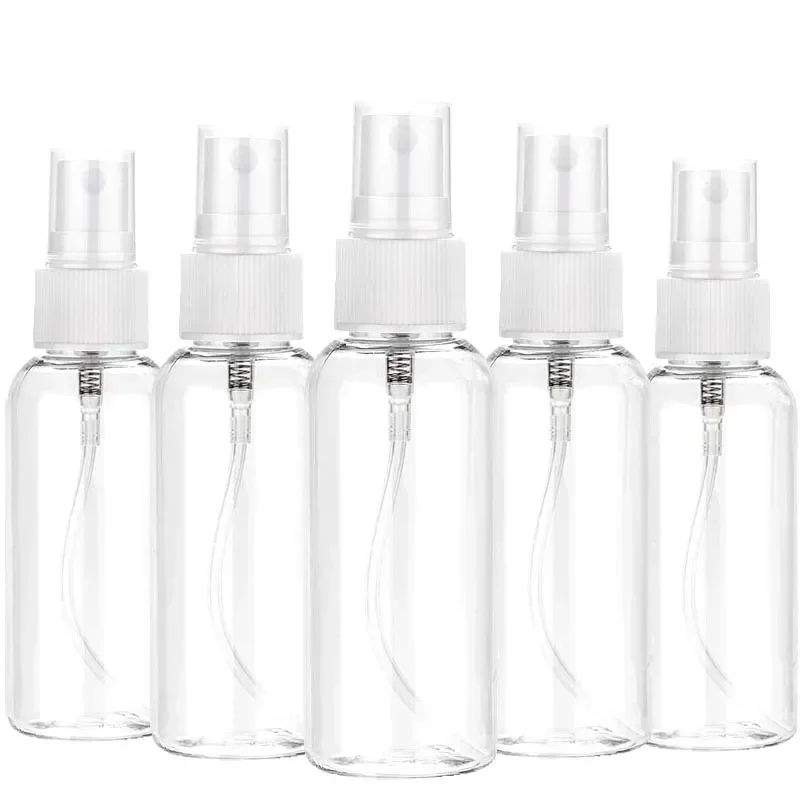1PC Refillable Bottles Clear PET Plastic Portable Spray Bottle Empty Perfume Container Accessories 10ml 30ml 50ml 60ml 100ml NEW