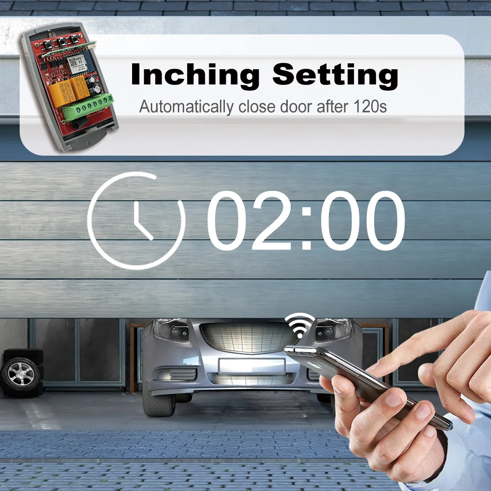 433mhz Universal Auto Gate Opener System Opening Door Garage Wifi External Receiver Portal Control Modules Tuya Smart Switch