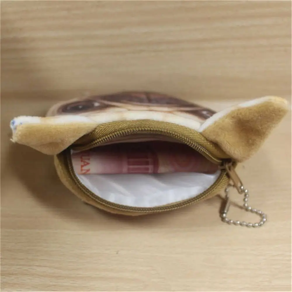 3D Cute Animal Shape Wallet Mini Zipper Keychain Bag Mini Cat Dog Face Packages Large Capacity Many Styles Coin Pourse Student