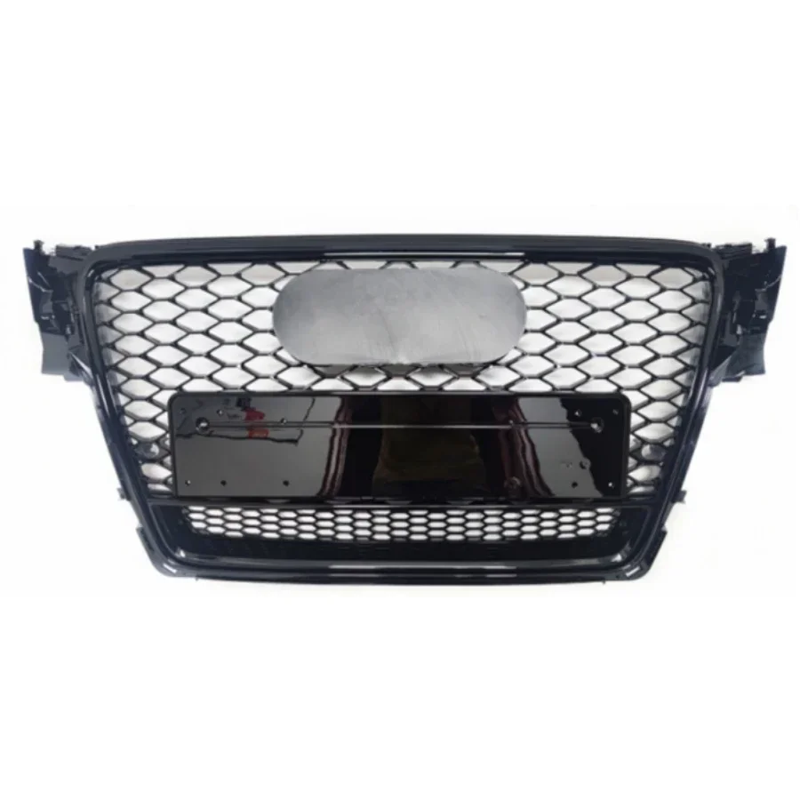 Front Sport Hex Mesh Honeycomb Hood Grill for Audi A4/S4 B8 2009 2010 2011 2012 for RS4 Style for Quattro Style