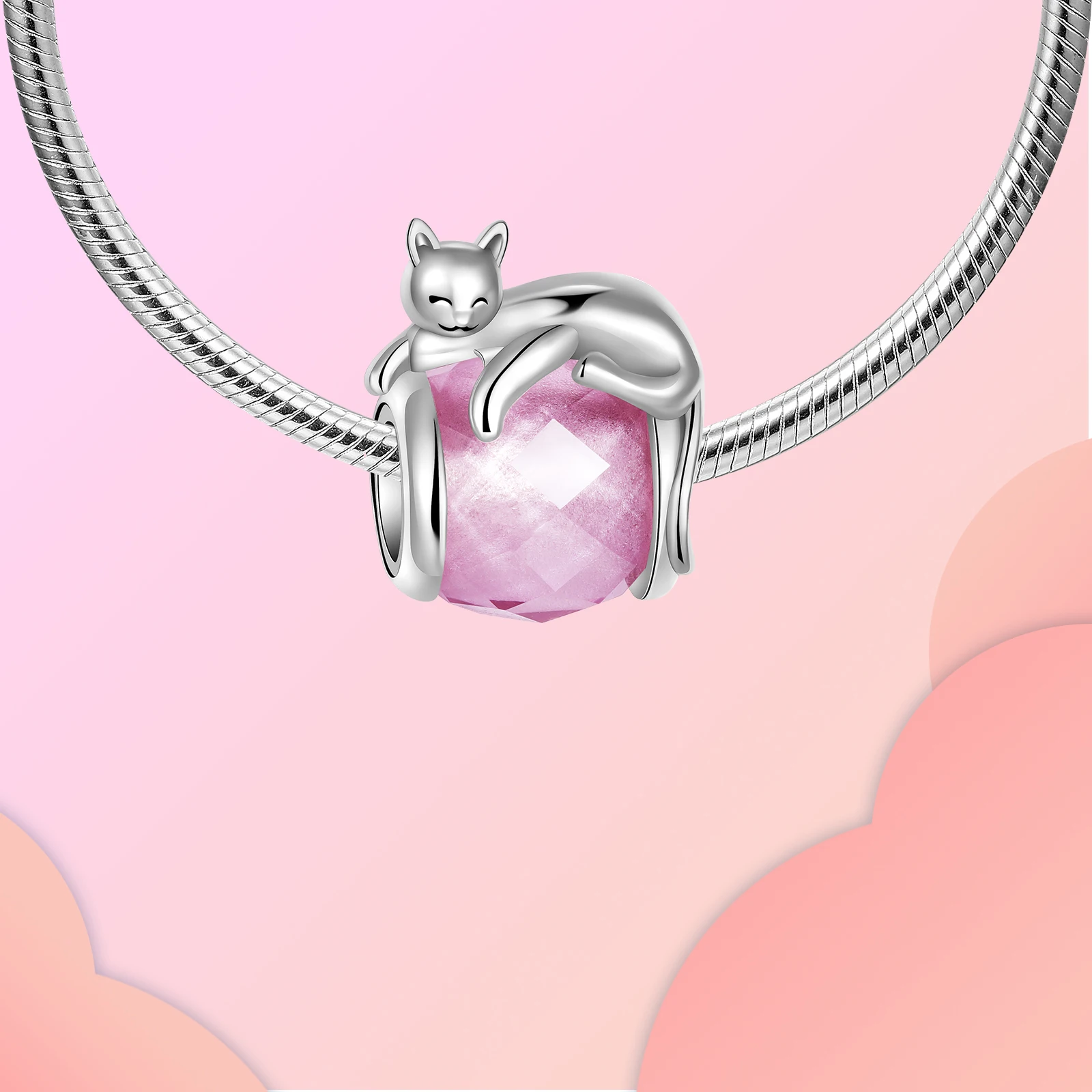 925 Sterling Silver Cat Dog Elephant Owl Animal Series Beads Fit Original Pandora Charm Bracelet Women Jewelry DIY Gift