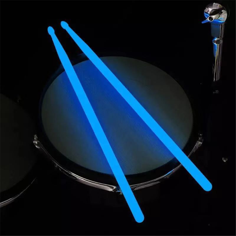 2022 New 1pair 5A Luminous Drum Stick Drum Set Jazz new Fluorescent Drumsticks Glow in The 2025 Dark Stage Drop Ship