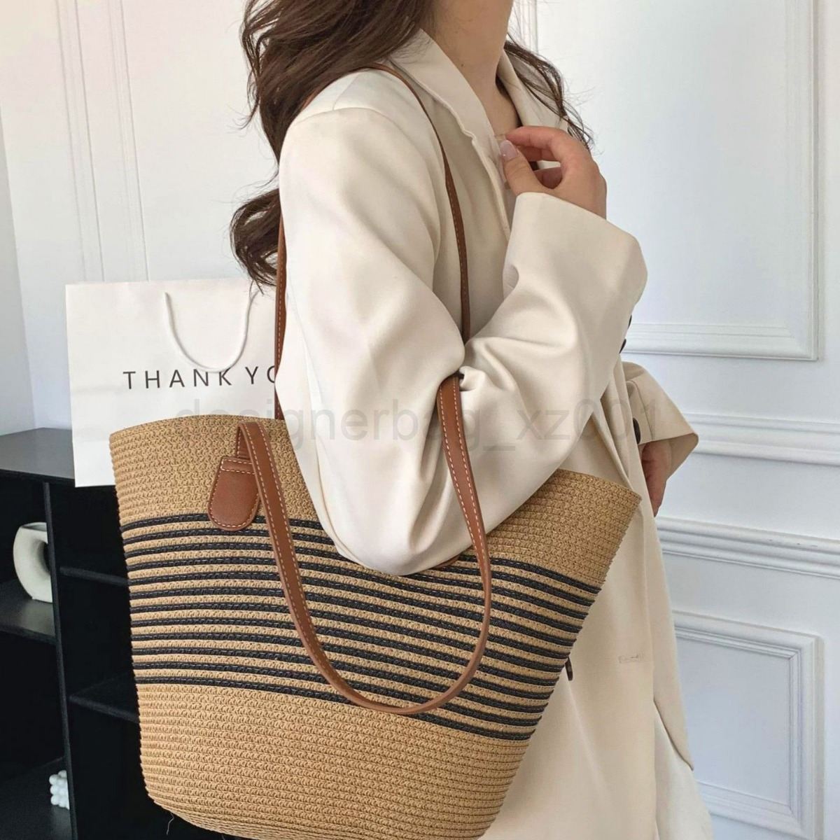 Fashion Classic Bag Designer 10a Top Woman Handbagevening Bags Womens Single Shoulder Crossbody Backpack Forest Style Woven Grass Hand Beach Tote Larg