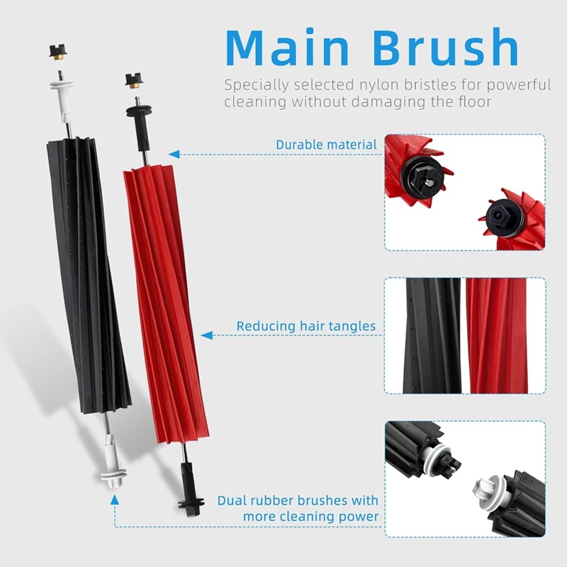 Promotion! For Roborock S8/S8 Plus Replacement Spare Parts Roller Main Side Brush Hepa Filter Mop Pad Cloth Rag Accessories