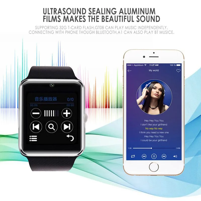 A1 Smart Watch Bluetooth Call Sim Card Multilingual Smartwatch Electronics Tracker Men's Watch Smartband For Android Phone