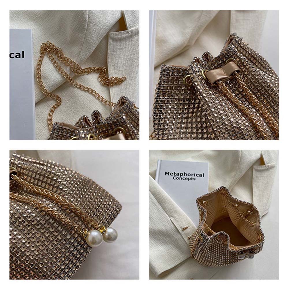 Diamond Textured Designer Single Shoulder Fashionable Diagonal Water Bucket Bag