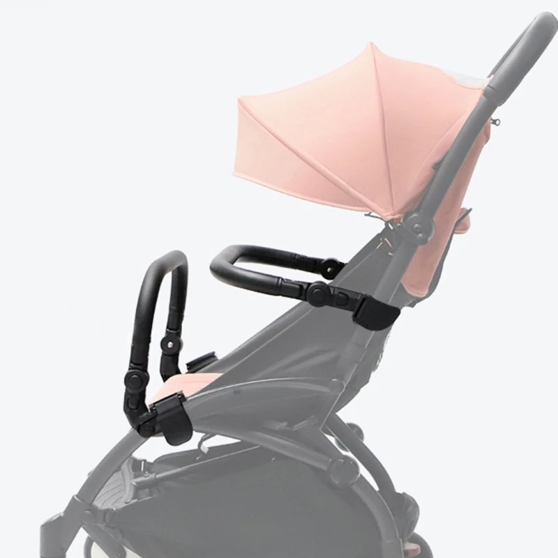 Stroller Handle Bar Detachable Bumper Bar with Adjust Angle Universal Pram Armrest Bumper Bars for Babies Pushchairs