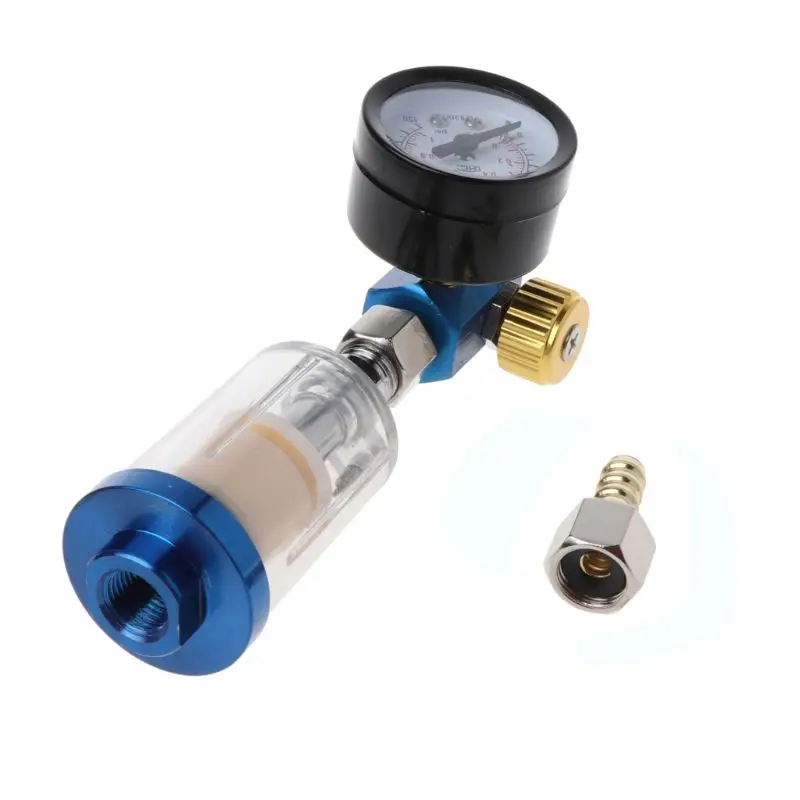 Spray Gun Air Regulator Gauge + In-line Water Trap Filter + JP/EU/US Adapter Pneumatic Tools Accessories For Airbrush