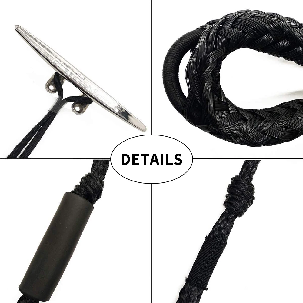 1 / 2 Packs Boat Bungee Dock Lines Bungee Cords Docking Rope Stretches 4-5.5ft Mooring Rope Foam Float Fishing Boat Accessories