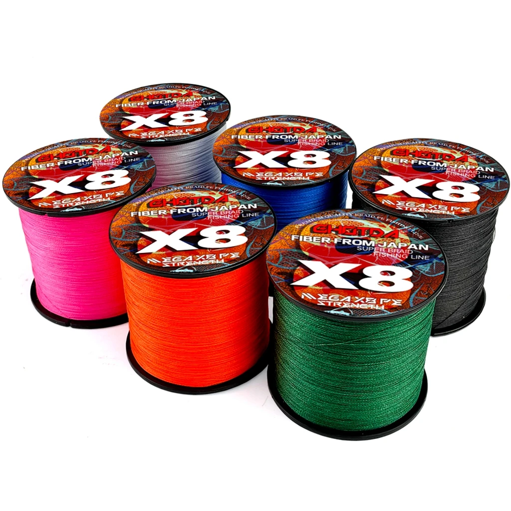 Premium Super X-wire X8 8 Strands Braided Fishing Line Seabass Leader Multifilament Lines 18-78LB Cord 0.14mm-0.5mm 300M-1000M