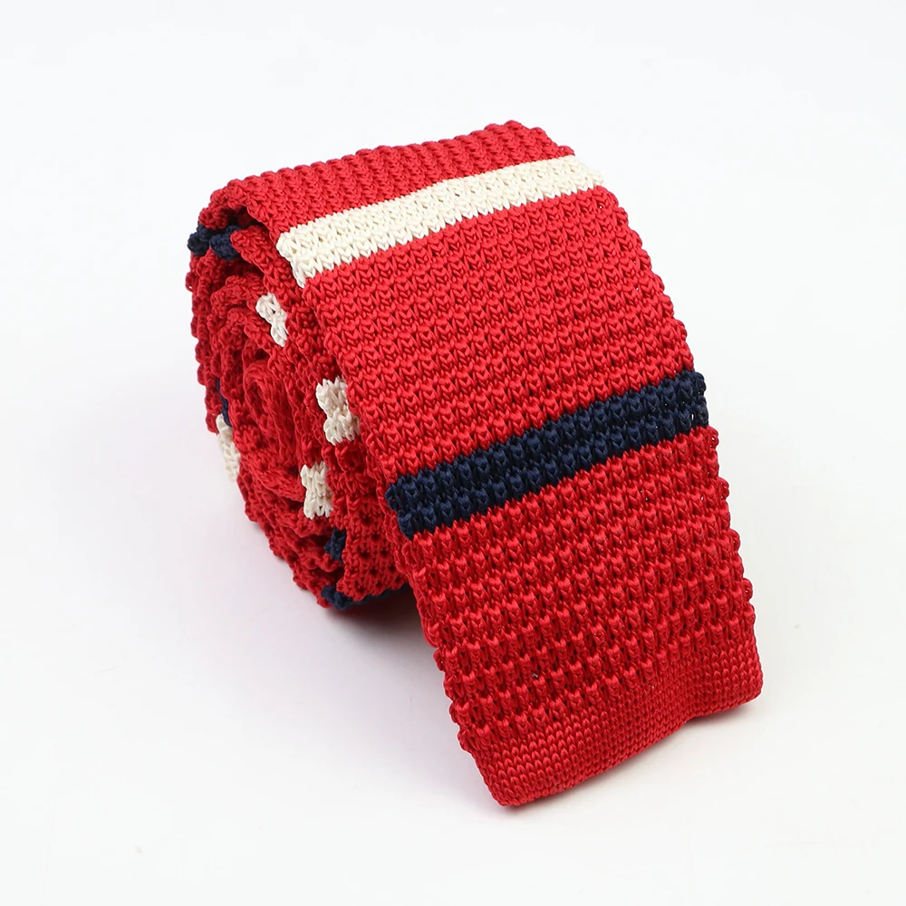 Classic Warm Knit Neck Ties For Men Casual Suits Striped Colourful Tie Mens Neckties Leisure Woven Daily cm Width 5