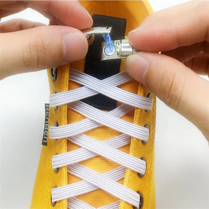 1Pair new Elastic Magnetic 1Second Locking Shoelaces Creative Quick No Tie 2025 Shoe Laces Kids Adult Unisex Shoelace Sneakers Shoe Laces