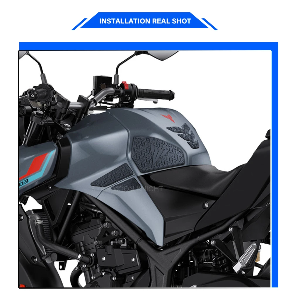 Motorcycle Sticker For Yamaha MT-03 MT-25 MT03 MT25 2020 2021 2022 MT 03 Non-slip Side Tank Pad Anti Scratch Decal Accessories