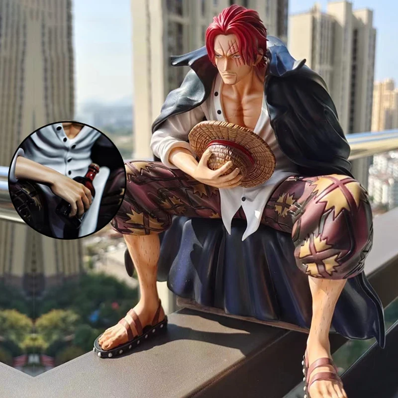 17cm One Piece Shanks Anime Figures Film Red Yonko Red Hair Shanks Action Figure PVC Statue Figurine Model Decoration Doll Toys