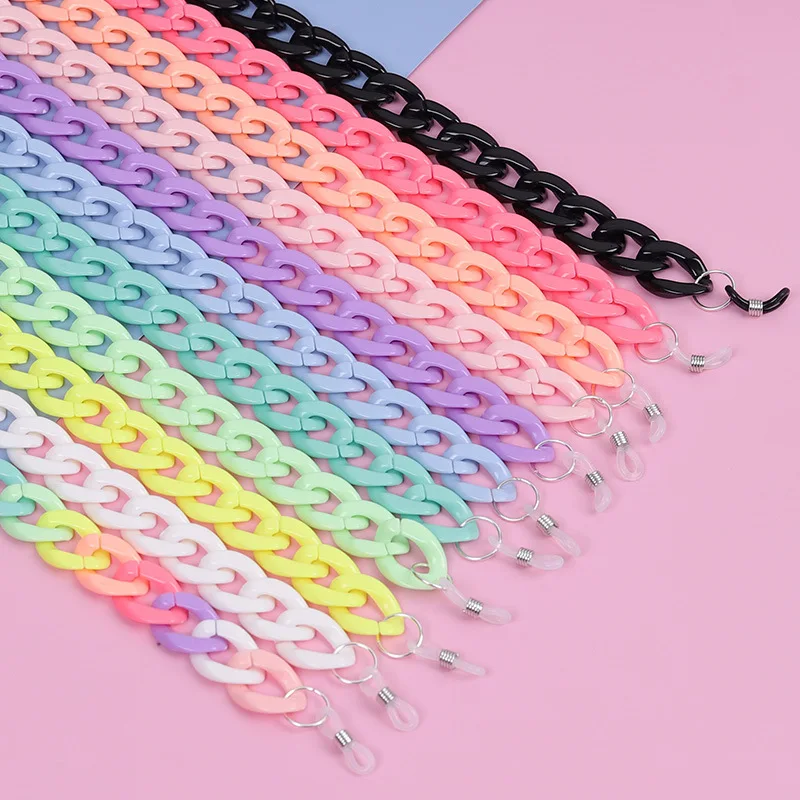 Acrylic Glasses Chain Women Designer Sunglasses Strap Hang Spectacle Cord Holder Anti-skid Reading Glasses Neck Strap Lanyards