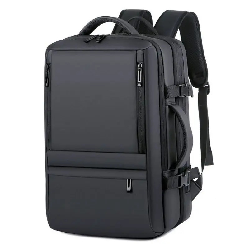 Mens Business Waterproof Multi functional Backpack USB Charging 17 Laptop Bag Expandable Large Capacity Travel Backpack 241031