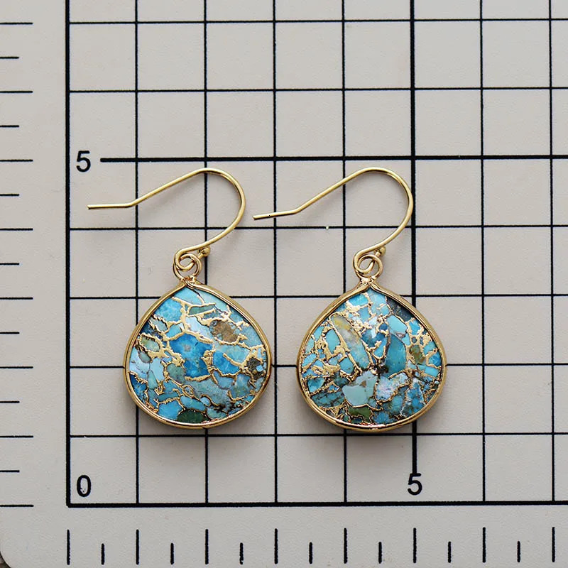 Avant garde womens tears turquoise pendant earrings decorative art modernism teenage earring rhinestone jewelry wholesale 241031