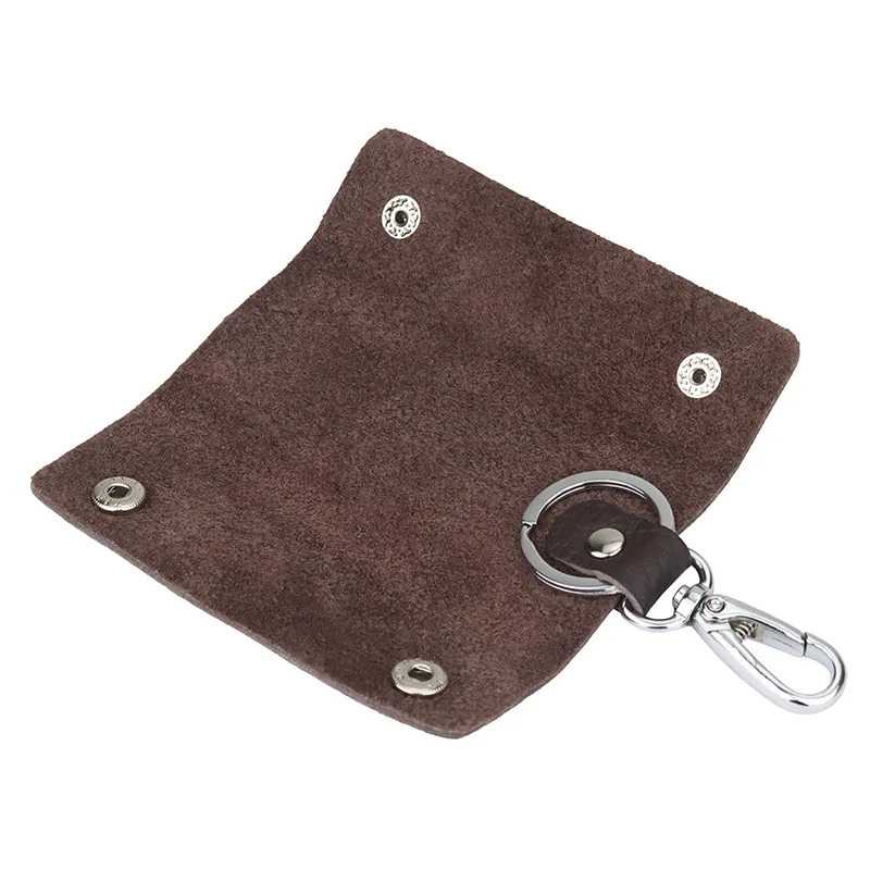 Vintage Key Wallet Car Key Pouch Bag Case Holder Chain Covers Zipper Housekeeper Pocket Key Organizer Smart Leather Keychain