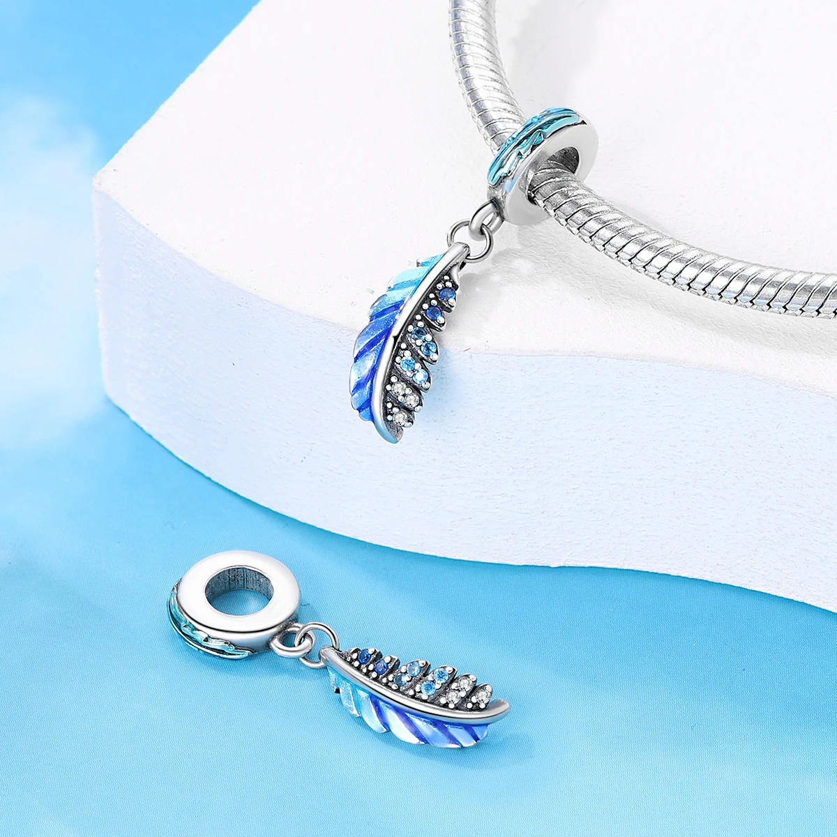 Fine Charms 925 Silver Color Feather Butterfly Magical Mask Charms Beads Fit 925 Original Bracelet Fine DIY Jewelry Gift