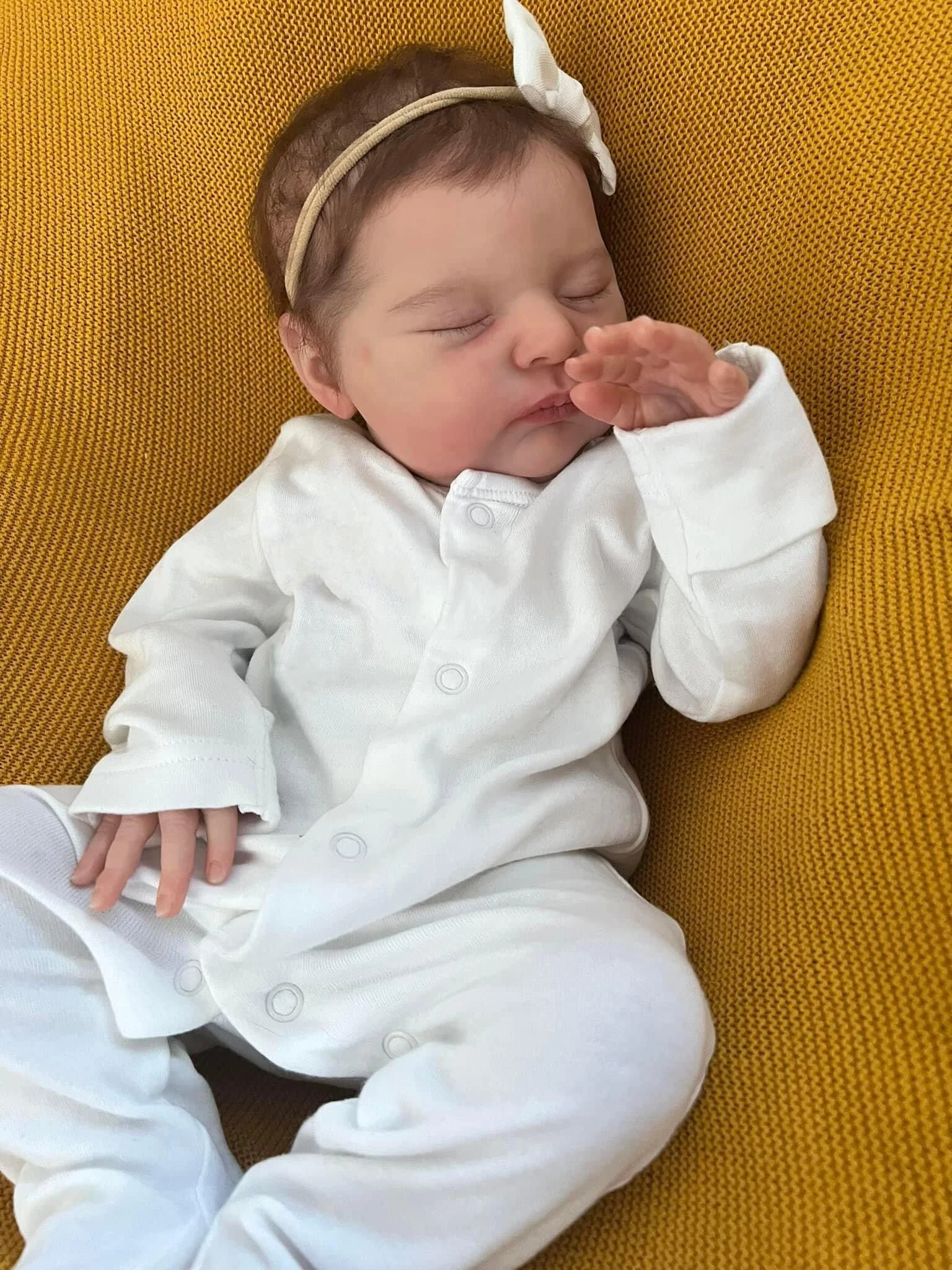 NPK 19inch Newborn Baby Reborn Doll premium Make-up Handmade 3D Skin Top Quality Collectible Art Doll