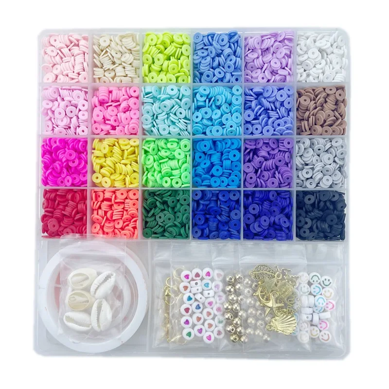 6000 Clay Beads, Soft Ceramic Pieces, Soft Ceramic Beads Set, Jewelry, Bracelet, Diy Accessories