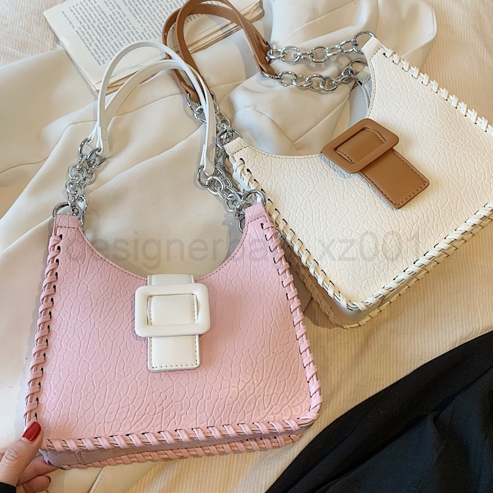 Bag Classic Designer Fashion 10a Top Woman Handbagevening Bags Color Blocking Woven Fashionable Chain Underarm for Women New Simple Small Square Highe