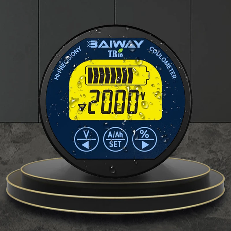 TR16 8-120V Waterproof Battery Capacity Tester LCD Display Coulometer Voltage Current Meter 50/100/350A Battery Capacity Monitor
