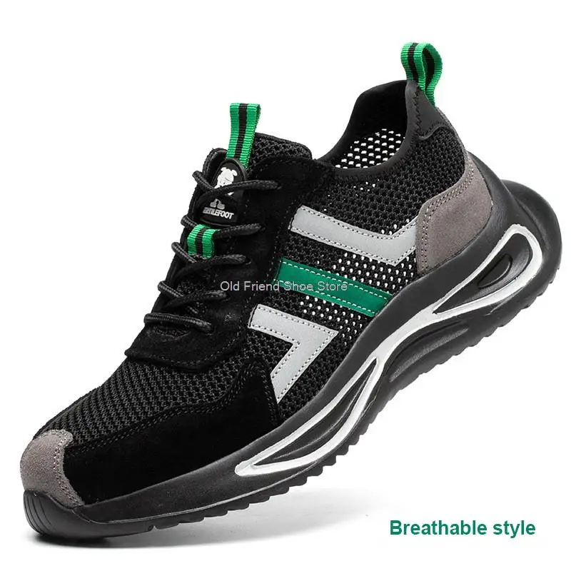 Puncture Proof 2025 Safety Shoes Men Work Shoes Steel Toe new Breathable Work Safety Boots Men Women Indestructible Footwear Sneakers Men