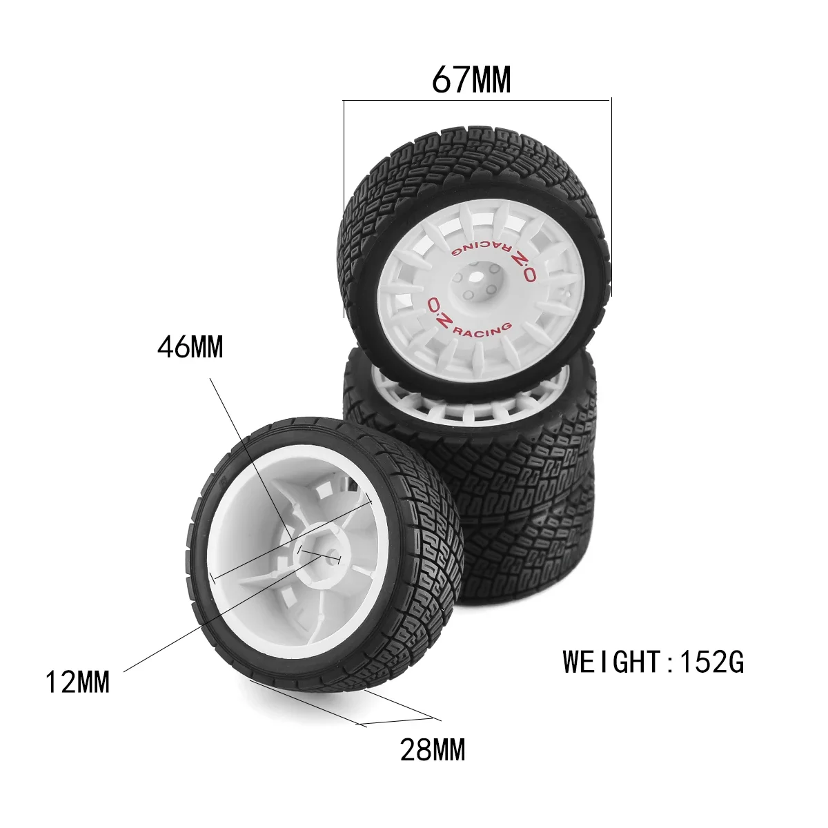 KKRC 1/10 RC Racing Car Tires On Road Tyre Wheel for Tamiya TT01 TT02 XV01 TA06 PTG-2 HPI WR8 HSP /10 RC Car Upgrades Parts