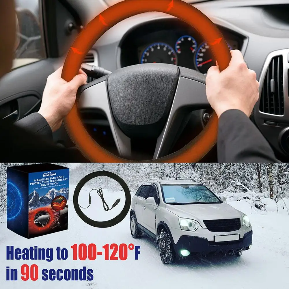 Car Heated Steering Wheel Car 2025 Mounted new Anti Slip Handlebar Cover Winter Universal Quick Heating Car Handlebar Glove Accessories