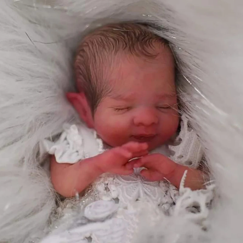 NPK 8inch Mini Reborn Doll kit Wynter Fairy Baby Handy Doll Parts with Body Fresh Color