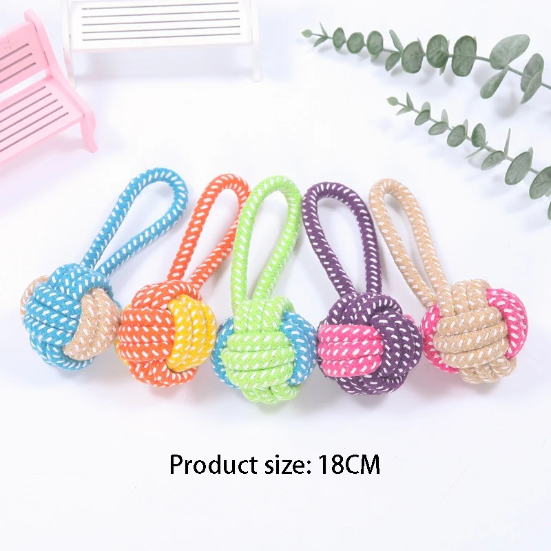 Interactive Cotton Rope Mini Dog Toys Ball Accessories Toothbrush Chew Puppy Toy for Large Small Dogs
