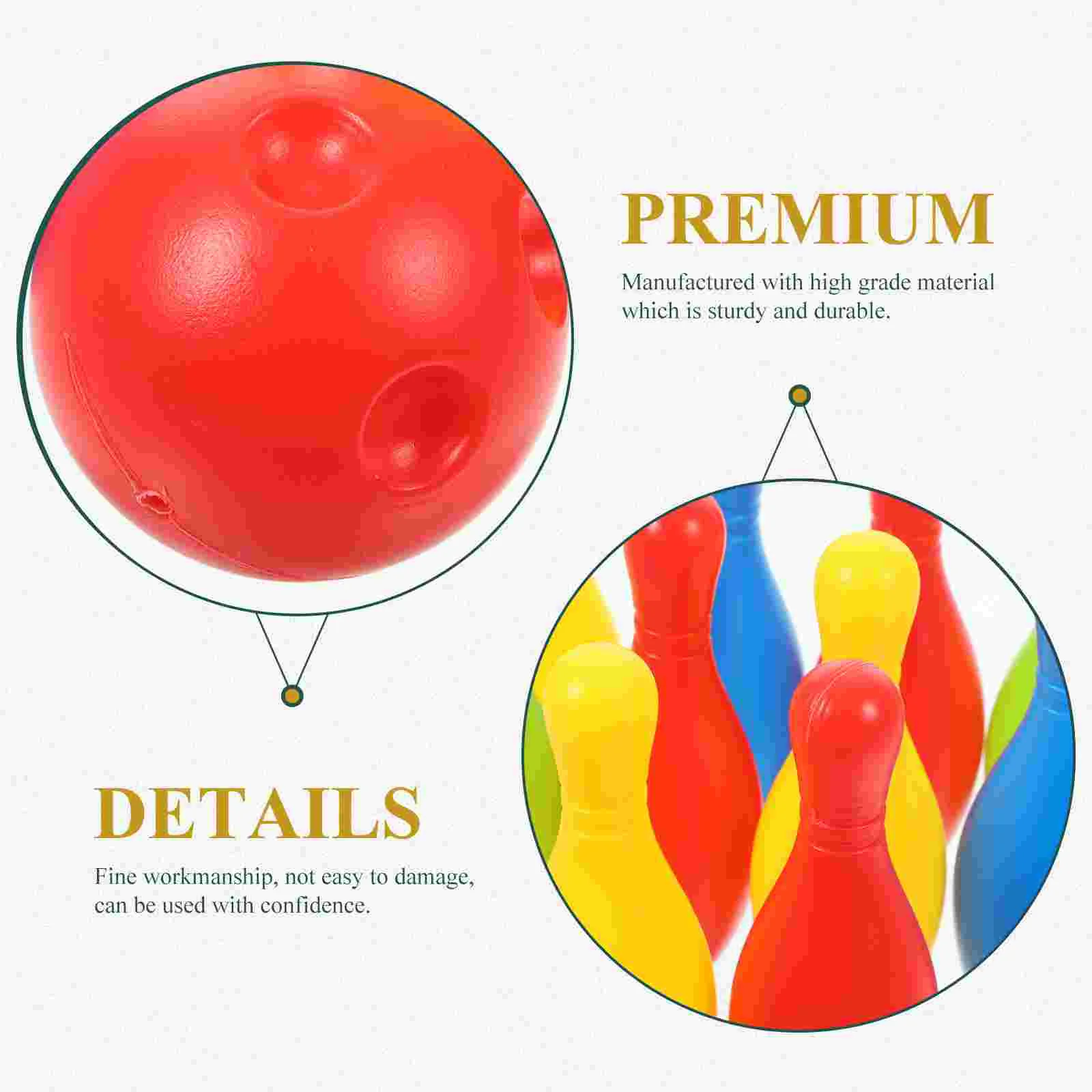 Bowling, 1 Set Bowling Set Toys Includes 10 and 2 Balls Indoor and Outdoor Bowling Game for Kids Presents, Family Gathering