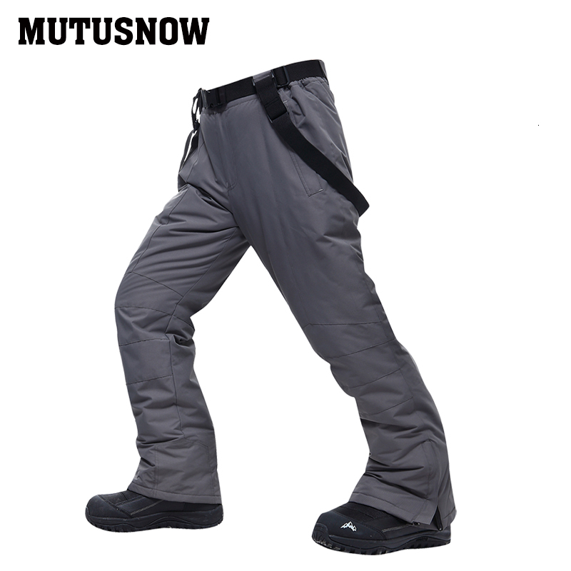 2023 High Quality Large Size Men -30 Temperature Windproof Waterproof Warm Snow Trousers Winter Ski Snowboarding Pants